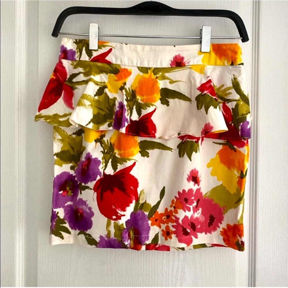 NWOT Forever 21 Floral Peplum Skirt